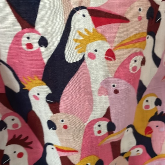 Boden parrot print linen mini dress - Picture 4 of 7
